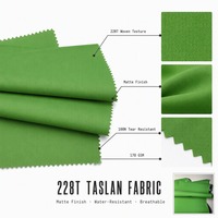 Tissu Taslan en nylon mat 228T, enduit imperméable, résistant à la déchirure 100N, résistant à l'abrasion, pour veste d'extérieur, uniforme de ski