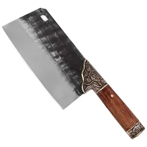 수제 국가 색 모란 도마 나이프 편안하고 튼튼한 주방 나이프 요리사의 칼