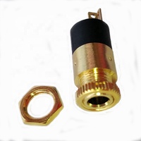 Resh produce-Mini conector de teléfono hembra de 3 pines, Conector de audio de 1/8 "y 3,5mm con tuerca