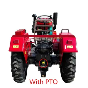PTO ile 18hp mini çiftlik traktörü 4 tekerlekli 2WD küçük traktör