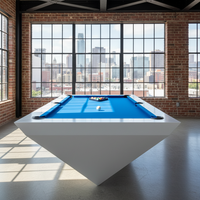 Table de billard de style américain en bois massif de haute qualité, avec système de retour de balles, personnalisable en couleurs, combinable avec une table à dîner.
