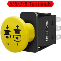 Interrupteur PTO 10 ampères 5/6/7/8 broches, interrupteur à bouton poussoir pour embrayage de tondeuse à gazon Husqvarna Craftsman Troybilt MTD John Deere