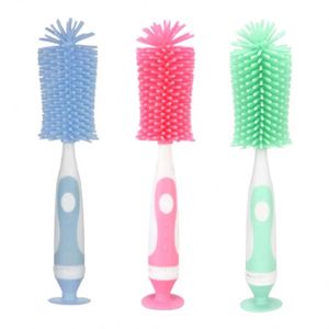 Cepillos de Limpieza para Botellas y Vasos de PP con Cepillo de Silicona para Bebés, Herramienta de Lavado de Alta Calidad, Flexible y Fácil de Usar, Libre de BPA - Product Image 1