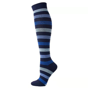Womens <b>Compression</b> Socks Striped Nylon Tall Knee High Casual Fashion Socks - Product Image 3