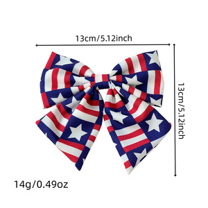 Nuevo Lazo <span class=keywords><strong>de</strong></span> Tela con Estrellas y Rayas del Día <span class=keywords><strong>de</strong></span> la Independencia Americana, Hecho a Mano, Primavera 2026, Pinza <span class=keywords><strong>de</strong></span> <span class=keywords><strong>Pelo</strong></span> <span class=keywords><strong>de</strong></span> Pico <span class=keywords><strong>de</strong></span> Pato para Mujer, Venta Transfronteriza - Product Image 4