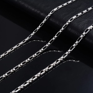 Collar de Acero Inoxidable con Cadena Larga Cuadrada <span class=keywords><strong>para</strong></span> Mujer y Hombre, Color Plateado, Joyería Sencilla, Accesorios, Gargantilla - Product Image 1