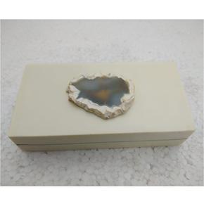 สองสีทองเหลืองฝังเรซิ่นกล่องเครื่องประดับ/กล่องของขวัญ - Product Image 5