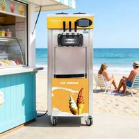 Machine à glace molle et gelato Moseener à usage commercial, vente en gros, pour fruits, lait, eau, farine, noix