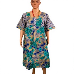Manufacturer Direct 100% Cotton <b>Linen</b> Midi Dress Women Vintage Bohemian Geometric Print Casual Long Dress - Product Image 1