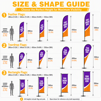 Drapeau publicitaire personnalisé en forme de plume, impression haute définition, tout design, taille personnalisée, OEM, ODM, logos personnalisables, bannières publicitaires en gros