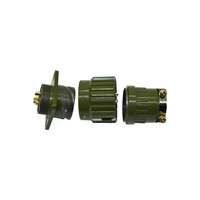 Connecteur circulaire de type Y2M-3TK, type à clip rapide, fiche d'aviation 3 broches, YP21 Y21M plaqué or, vert foncé