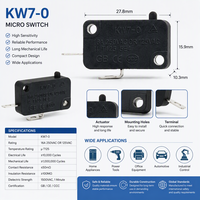Micro-interrupteur à réponse rapide RL6-1, faible force de commande, 16A/220V, IP18, connexion rapide, applications industrielles et automobiles, 50000 cycles