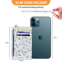 Dompet Minimalis Tipis Kulit Sintetis Anti RFID dengan Lapisan Nilon, Kantong Depan, dan Bukaan Terbuka untuk Pria Wanita