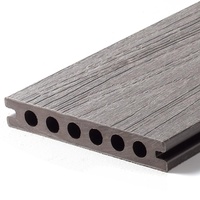 Revêtement de sol extérieur en composite bois-plastique (WPC) imperméable et antidérapant, panneau de terrasse à clipser effet bois XF-G002