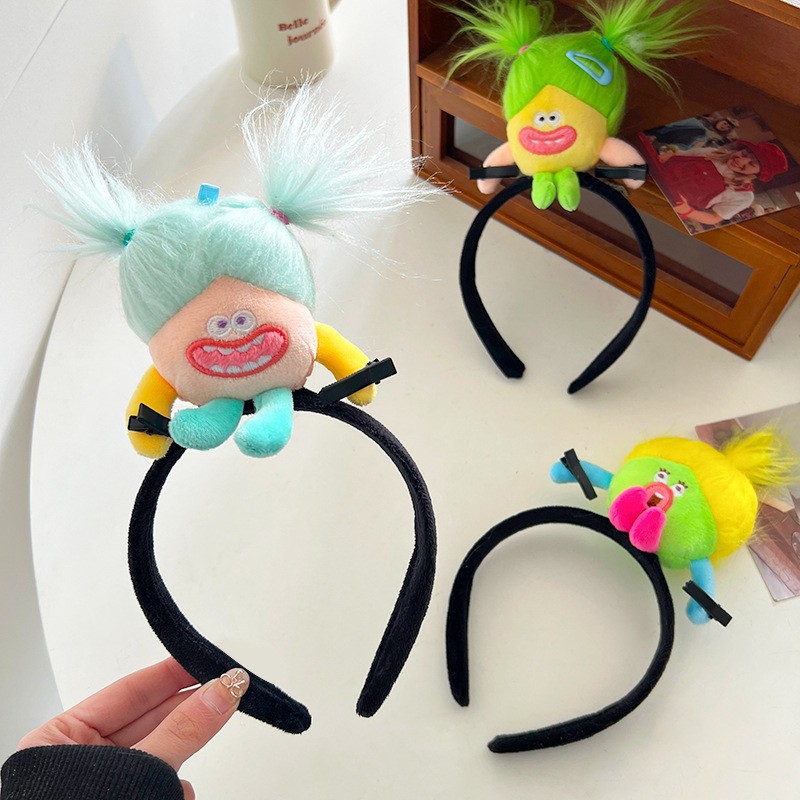 Grappige Koraal Fleece Pop Haarbanden Voor Vrouwen Hoepel Cartoon Meisjes Pluche Hoofdbanden Hoofdtooi Party Cosplay Ornament Haaraccessoires