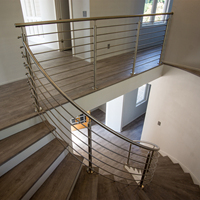 Offre Spéciale : Kit de Balustrade à Barres Horizontales en Métal Noir pour la Construction Résidentielle