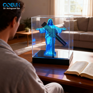 Petit ventilateur holographique avec boîtier en acrylique pour l'affichage de contenu religieux chrétien, l'enseignement et les médias inspirants - Product Image 1