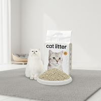 JINFENG Litière pour chat écologique, hautement absorbante, agglomérante rapide, faible poussière, contrôle des odeurs, antibactérienne, à base végétale, jetable aux toilettes, sans poussière