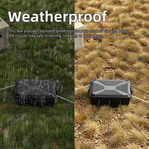 320x212x132mm boîtier d'alimentation en plastique robuste boîtier électrique étanche boîtier de câble noir pour <span class=keywords><strong>rallonge</strong></span> utilisation en extérieur - Product Image 4