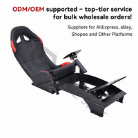 GY046 negro ajustable plegable Racing Simulador cubo asiento Sim coche conducción simulación cabina