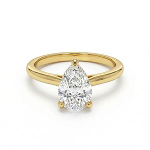 Anillo <span class=keywords><strong>de</strong></span> Diamante Cultivado en Laboratorio con Corte <span class=keywords><strong>de</strong></span> Pera, Solitario <span class=keywords><strong>de</strong></span> 3 Puntas, Certificado IGI, <span class=keywords><strong>Oro</strong></span> <span class=keywords><strong>de</strong></span> 14K y 18K GC - Product Image 2