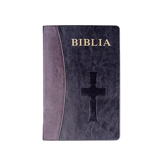 Nuovo Design Bibbia Spagnola con Copertina Morbida Nera Personalizzabile con Logo, Versione Internazionale in Vera Pelle - Product Image 1