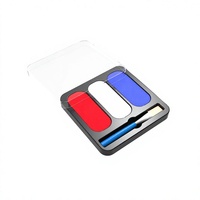 Palette de peinture pour le visage et le corps activée par l'eau, rouge, blanc, bleu, sans danger, non toxique, kit de maquillage avec pinceau applicateur