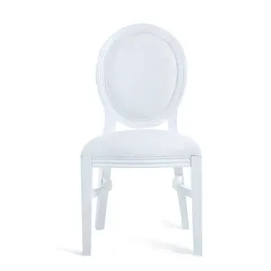 Meubles d'intérieur nordique en cuir Pu, chaise blanche de salle à manger, haute qualité