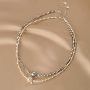 Collar Elegante WENCHI para Mujer con Colgante de Plata de Ley S925 con una Perla Blanca y Diamantes Brillantes - Product Image 5