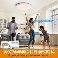 Lustre LED intelligent Tuya moderne RGB pour chambre à coucher, salon, résistant à l'humidité et à la poussière, commande vocale Alexa, AC