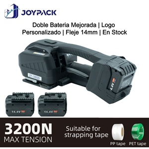 JY-380D Herramienta Flejadora Eléctrica Inalámbrica Doble Batería 4.0Ah 400-3200N 14mm <span class=keywords><strong>Fleje</strong></span> PP PET Logo Personalizado - Product Image 1