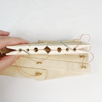 Robuste pour l'extérieur avec des pinces à linge en bois de bambou pour l'artisanat et suspendre les vêtements sur la corde à linge