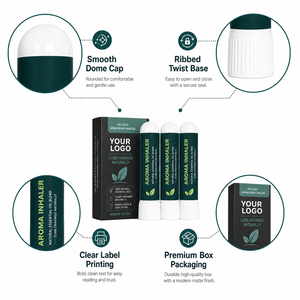 OEM ODM Inhalateur d'aromathérapie 2 en 1 Relaxation et respiration Double usage <span class=keywords><strong>Huile</strong></span> <span class=keywords><strong>essentielle</strong></span> Roll-on Portable pour soulager le stress - Product Image 4