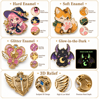 Vente en gros de pin's en émail personnalisés sur le thème de l'anime, pin's de revers en métal avec personnage de dessin animé et logo personnalisé