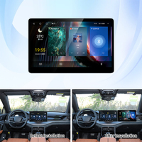Écran de divertissement pour passagers 15,6 pouces HD IPS Android 13 avec diffusion de vidéos TV, jeux, écran miroir, CarPlay, USB, Wi-Fi, stéréo