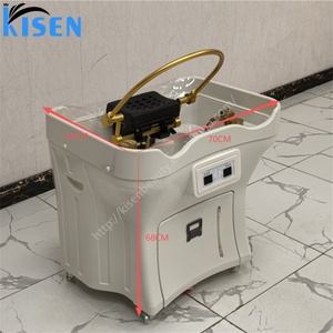 Kisen Stock Gold <b>Silver</b> Showerhead Water Arch Head Spa Basin Shampoo Sink Zen-flow Machine Pipeless Mobile Salon Bowl - Product Image 5