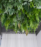 Mur végétal artificiel pour plafond de restaurant, décoration artificielle, plante araignée, pteridophytes, verdure tridimensionnelle