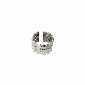 S925 Pure Silver Geometric Open Weave <b>Ring</b> Adjustable Unisex Fashion Jewelry Gift - Product Image 5