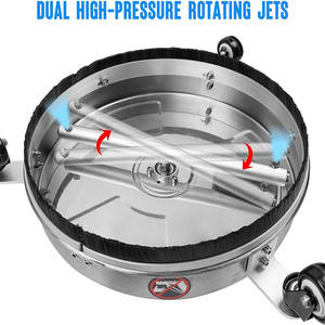 Cepillo de disco de limpieza de suelo de acero inoxidable de alta presión eléctrico de 15 ", limpiador de chasis del tren de rodaje de lavado de coches, arandela inferior HL - Product Image 4