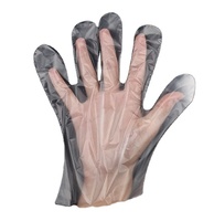 Gants jetables en PE WANDA Modèle Bcn001 avec poignée en forme de V, fabriqués avec des matériaux biodégradables, impression de logo personnalisée par gravure pour une hygiène sûre