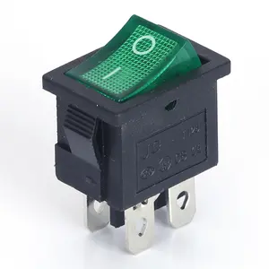 Ampiamente utilizzando 15*21mm nero PA66 ON-OFF corto doppia fila 4pin Mini rettangolo interruttore a bilanciere 250V kcd1 con luce