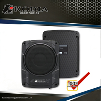Subwoofer actif fin de 8 pouces 130W RMS - Boîtier moulé sous pression, système audio de voiture sous siège, dissipateur thermique robuste