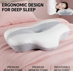 Cuscino Cervicale Ortopedico in Memory Foam, Contorno Ergonomico per Alleviare il Dolore a <span class=keywords><strong>Collo</strong></span> e Spalle, Ideale per Chi Dorme su un Fianco o sulla Schiena a Casa - Product Image 4