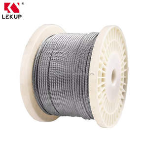 <span class=keywords><strong>Câble</strong></span> en acier inoxydable SS304 de 100 m, cordes en acier de 6 mm, <span class=keywords><strong>câble</strong></span> en acier inoxydable 7x19, fourni par l'usine - Product Image 1