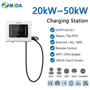 Borne de recharge rapide DC MIDA 20kW 30kW 40kW 50kW Wallbox CCS2 GBT CHAdeMO murale pour véhicules électriques, idéale pour les parkings commerciaux - Product Image 2