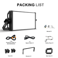 Lampu Panel LED Video Conference 200W RGBW Warm White CRI94 Studio Soft Light RDM Silent LED Panel Light untuk Siaran Langsung TV