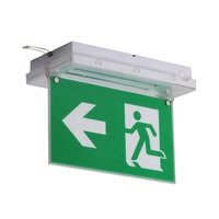 Ampoule LED Panneau de Sortie de Secours pour Installation au Plafond et au Mur Batterie Rechargeable de Sauvegarde Système d'Éclairage de Secours