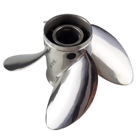 Hélice marine Yamaha 14 1/8x19 en acier inoxydable à 4 pales pour moteur hors-bord 115HP 130HP