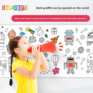 Carta per Pittura Graffiti su Larga Scala 3-M, Tela Creativa per <span class=keywords><strong>Colorare</strong></span> e Incollare sul <span class=keywords><strong>Muro</strong></span>, Rotolo d'Immagine per Graffiti dei Bambini - Product Image 6