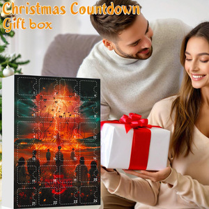 Calendario de Adviento de Navidad de <span class=keywords><strong>Stranger</strong></span> <span class=keywords><strong>Things</strong></span>, 24 Piezas/Juego, Caja Sorpresa, Colgante Acrílico para Mochila con Diseño de Árbol de Navidad - Product Image 2